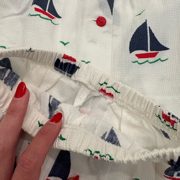 Vintage Good Lads Sailor Sailboat Print Girl’s Toddler Bloomer Set - Picture 4 of 9